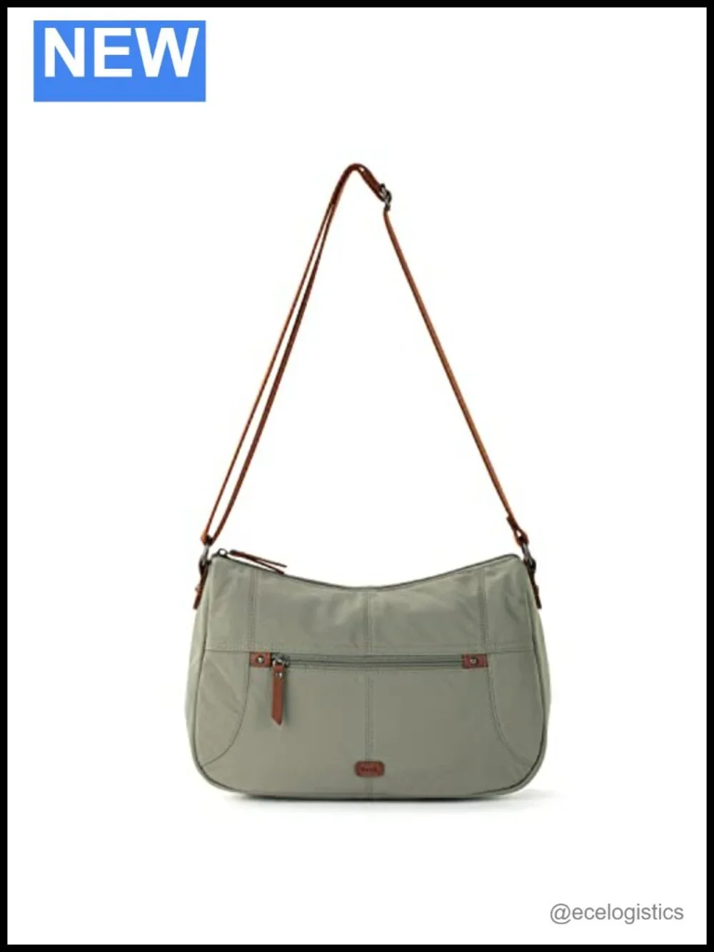 Recycled Nylon Hobo Bag Lightweight Travel Shoulder Crossbody with Zipper